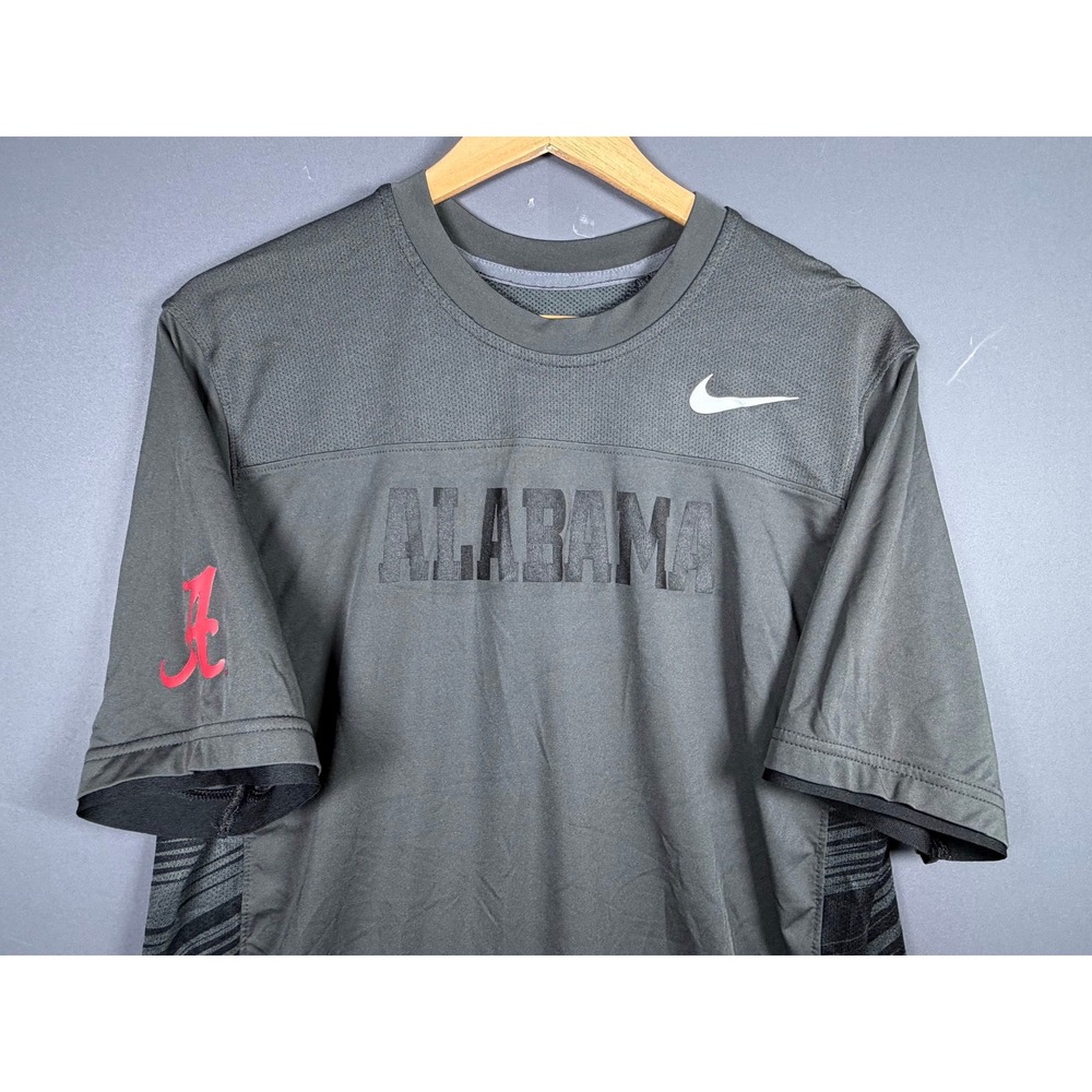 Nike Alabama Crimson Tide Dri-FIT Shirt Mens Medium Gray Short Sleeve Training